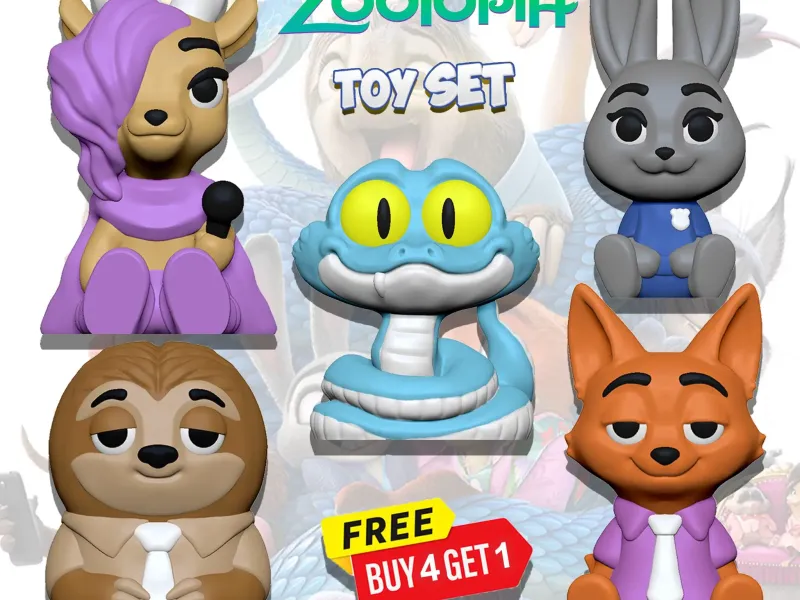 🎁 Special Offer: Buy 4 Models, Get 1 FREE! - Zootopia