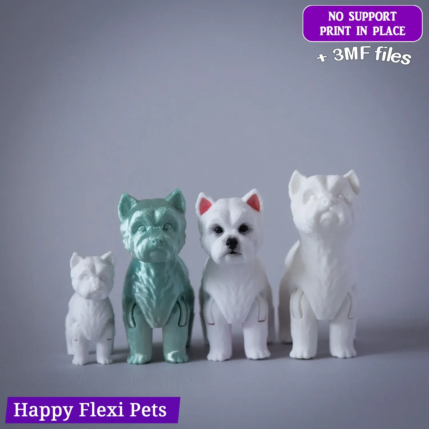 Westie - West Highland White Terrier the realistic flexi toy