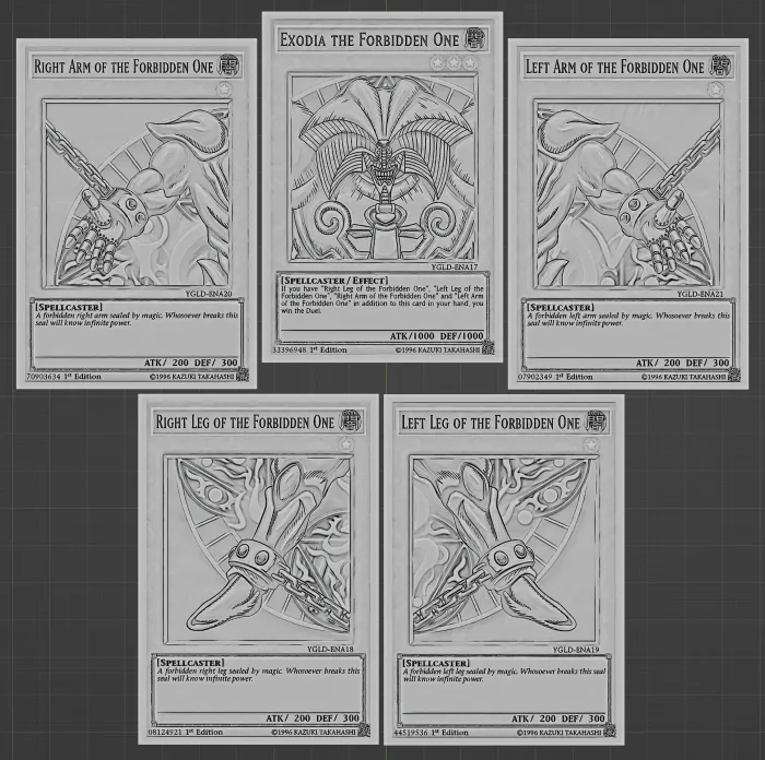 Other STL Download - Exodia-Yugioh cardby Wsonuchiha3D