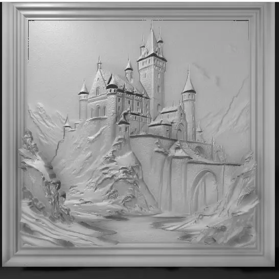 snow-capped medieval castles
