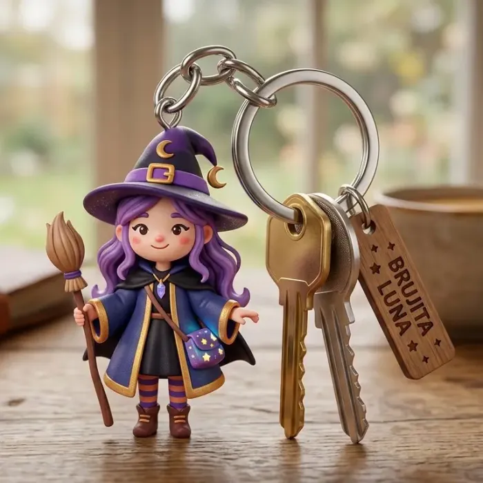 Witch Keychain - Lifestyle - PLA - 3D printed product
