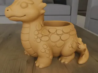 Cute Baby Dragon Planter Pot STL