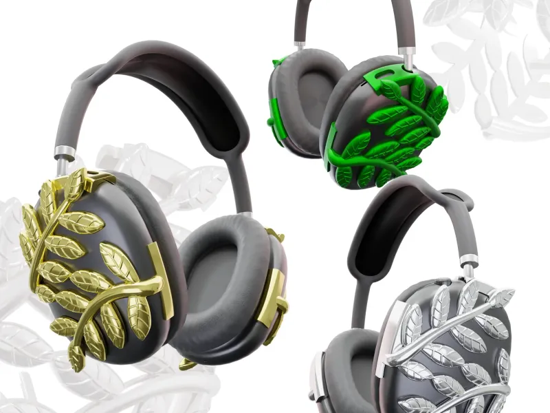 Airpods Max Attachments "Bohemian Leaves"