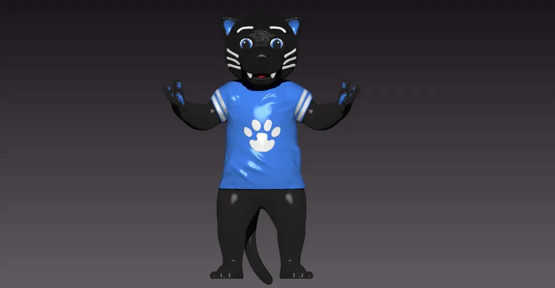 NFL - CAROLINA PANTHERS FOOTBALL MASCOT STATUE - 3D PRINT