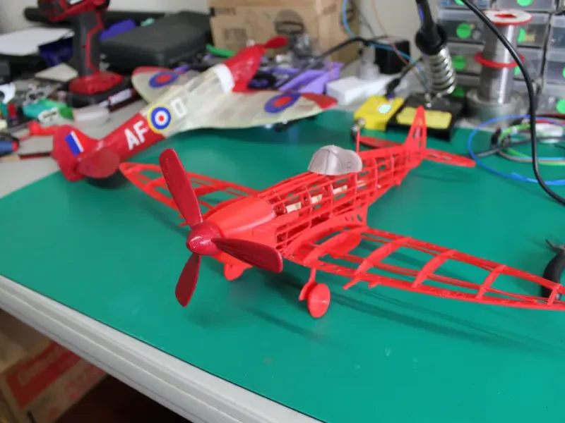 Spitfire rubber band model plane