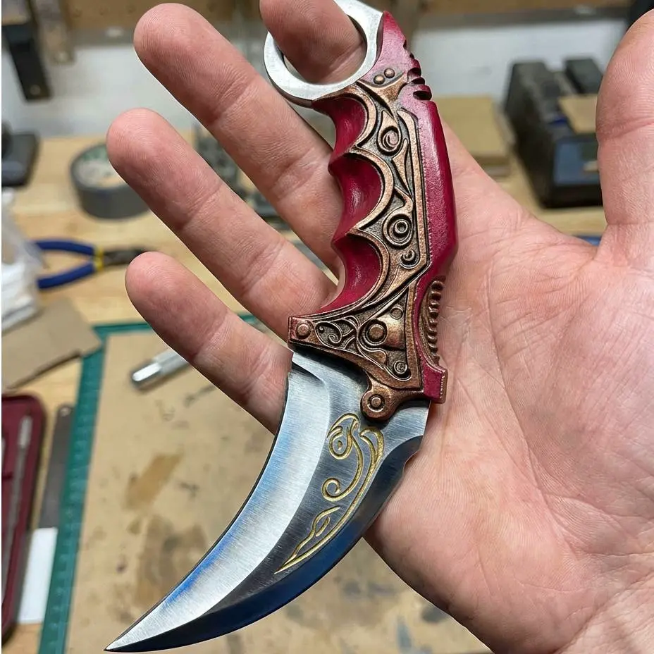 Ornamental Karambit Knife Prop | Valorant Style Cosplay
