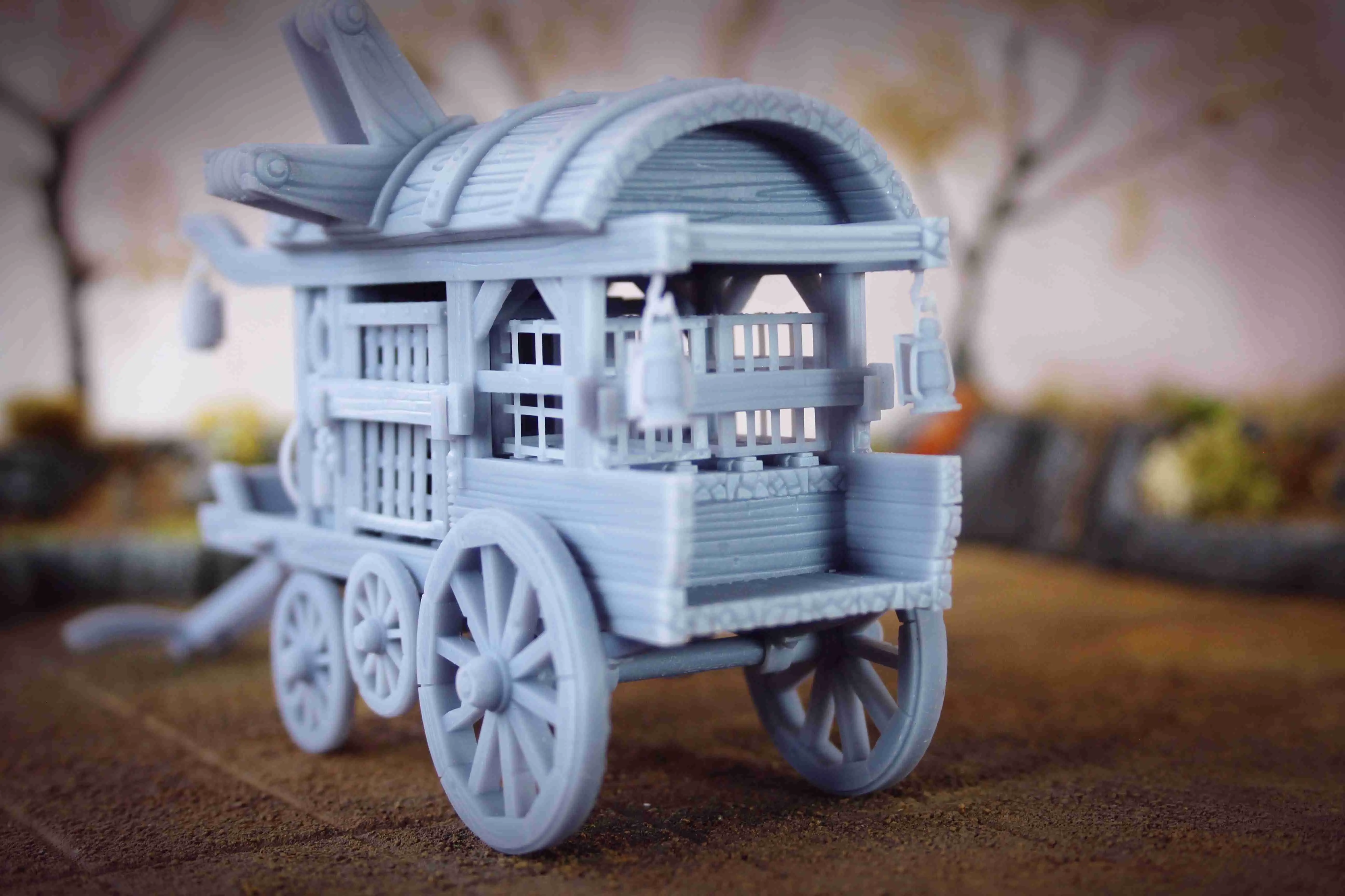 Hunters Wagon | Cart Scatter Terrain Scenery Piece for RPG's