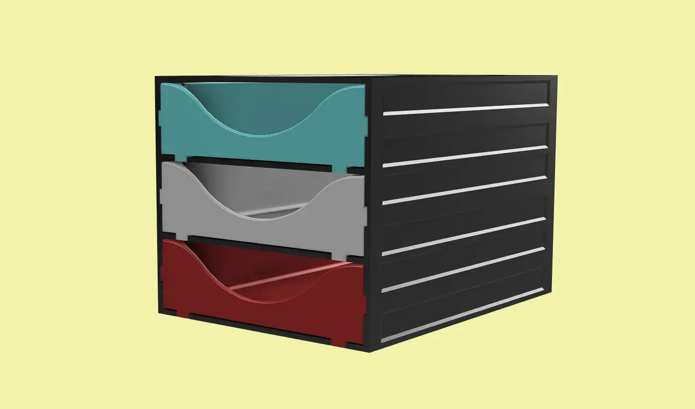 🗄️ Mini Casier de Rangement 3 Tiroirs – Gratuit