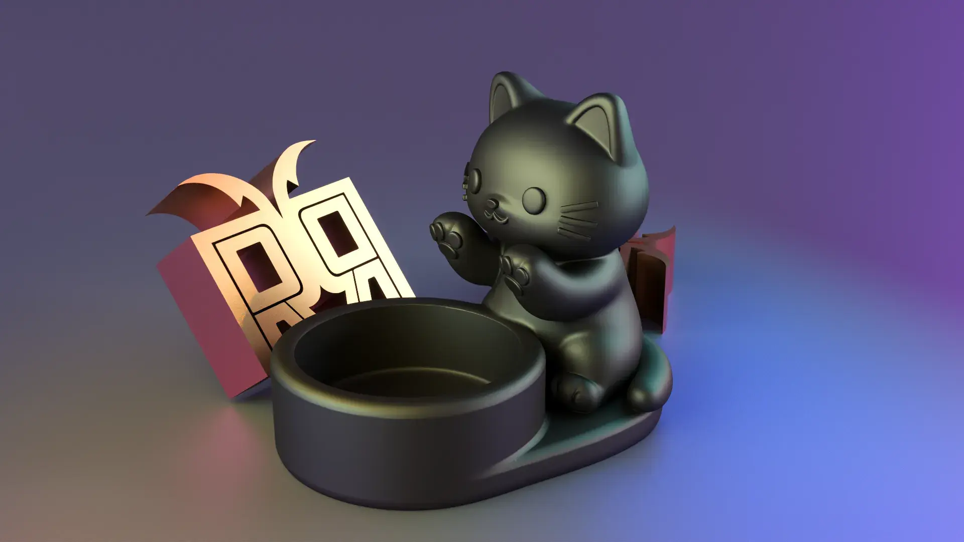Cat candle holder