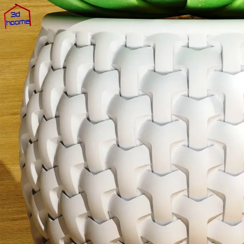 Basket Weave Patterned Succulent Planter