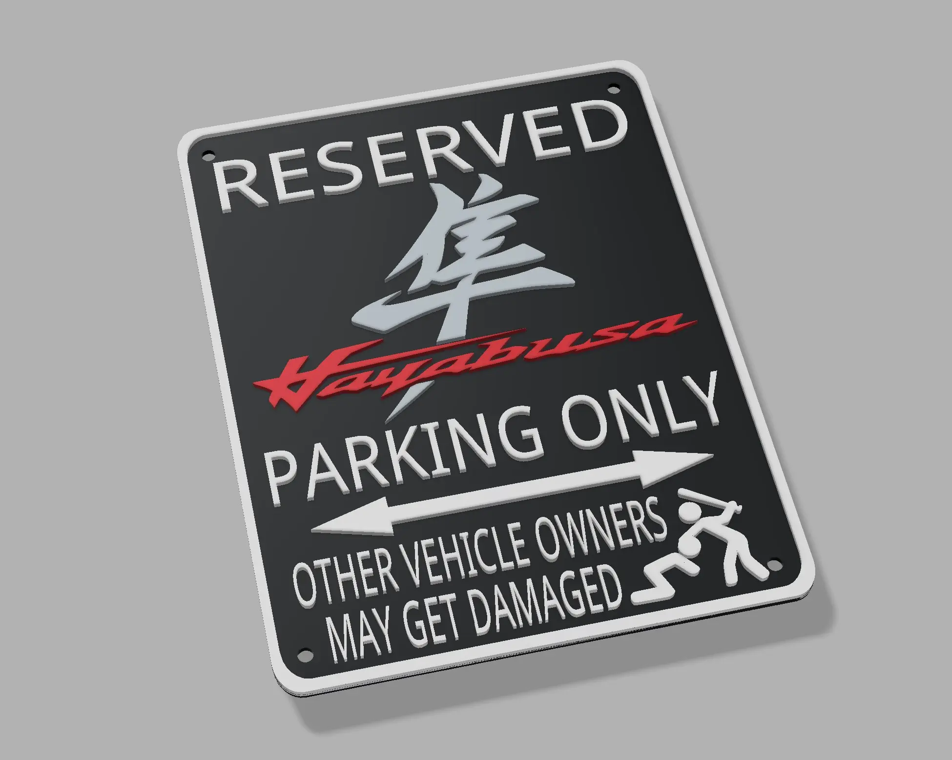 Suzuki Hayabusa GSX1300R Fun Workshop Garage Parking Sign
