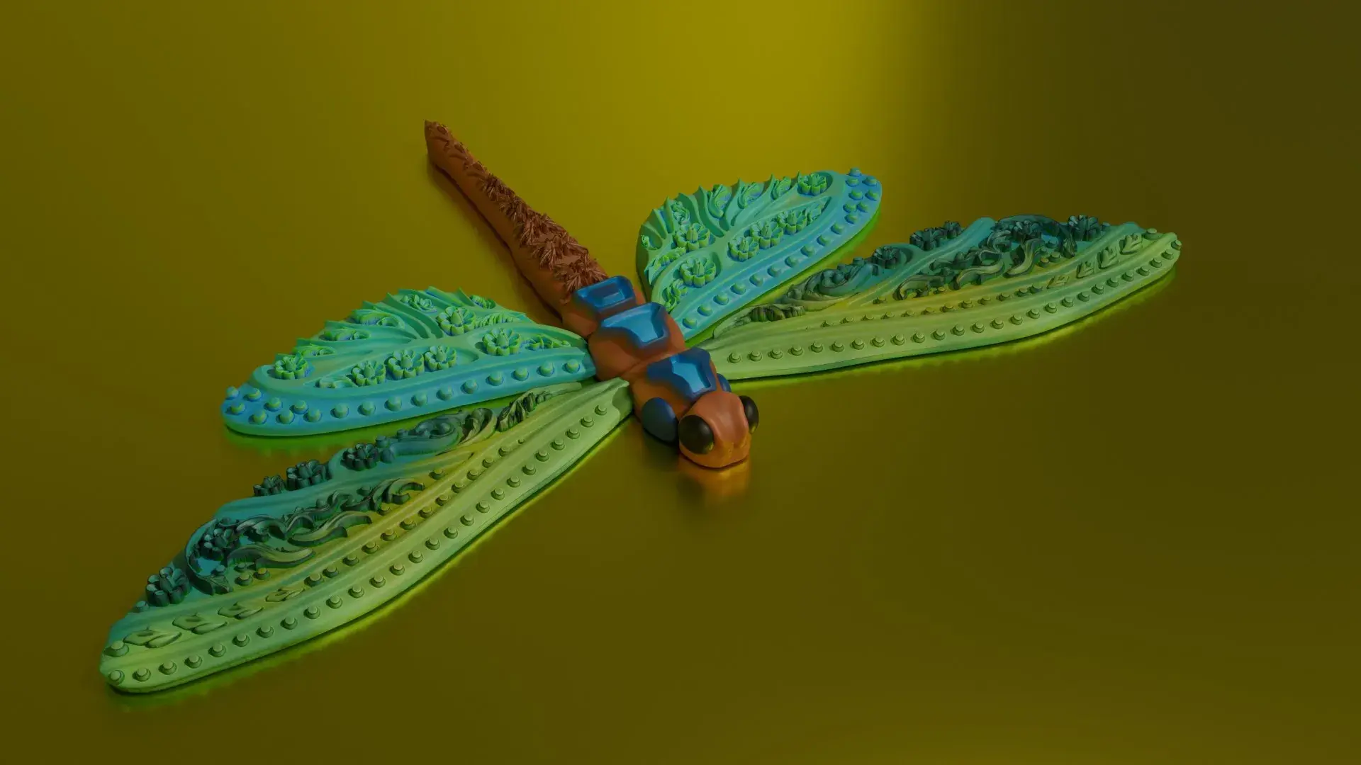 Dragonfly fridge magnet