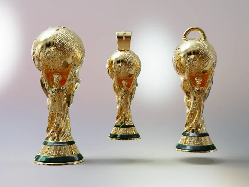 PORTA-CHAVES COM PENDENTE DA TAÇA DA FIFA