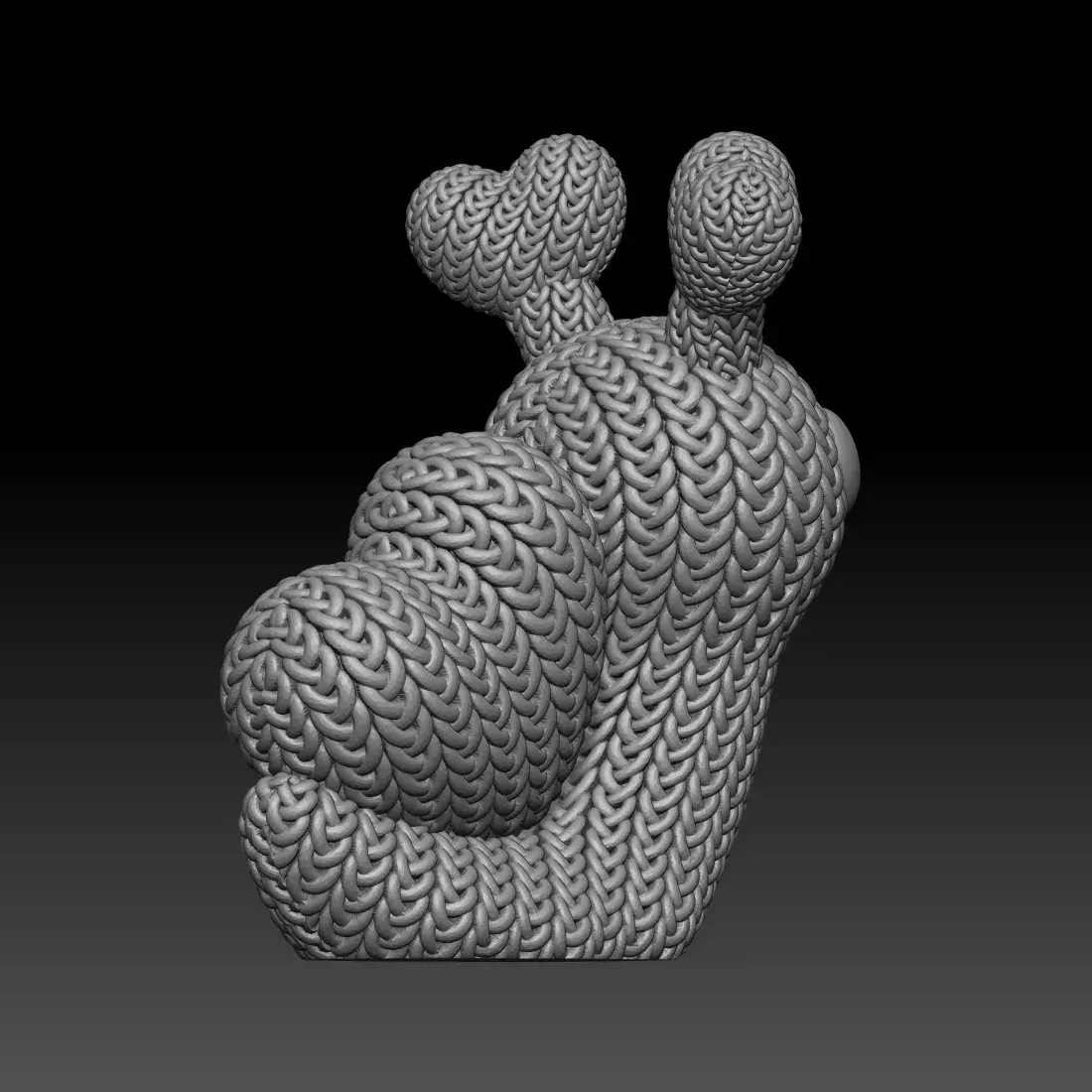 Knitted Valentine Snail