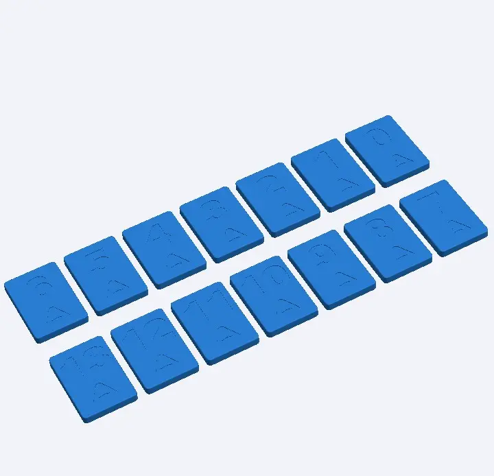 Other STL Download - Okey stones / Okey taşları by XPNDAR