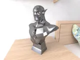 Flash Bust Lowpoly Low poly-0