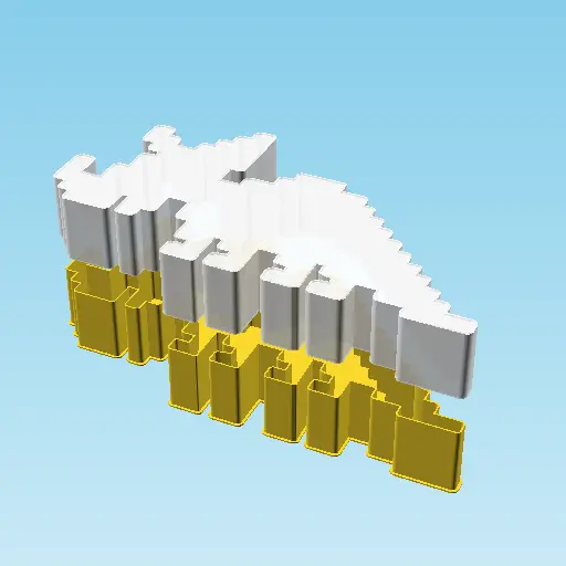 Dinosaur Icon 003F, nestable box (v2)