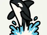 Killer Whale Jumping Keychain Makenow-0