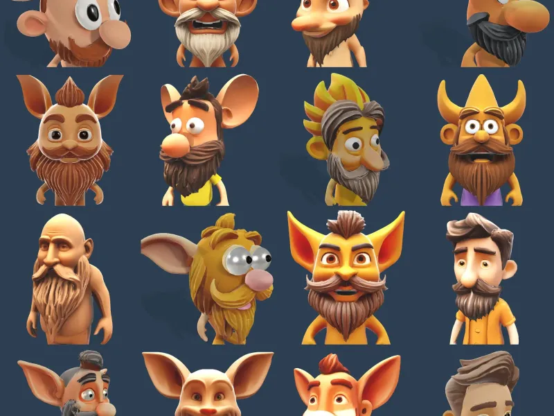 Whimsical Bearded Earthen Sprites