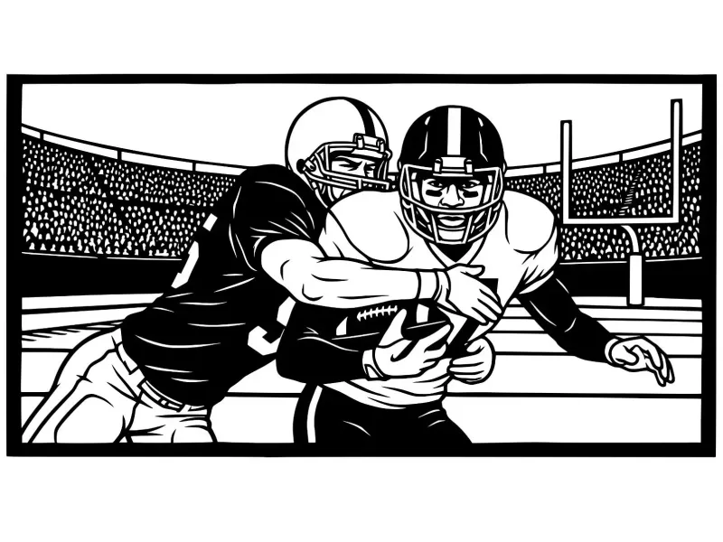 Super Bowl Wallart easy print single color