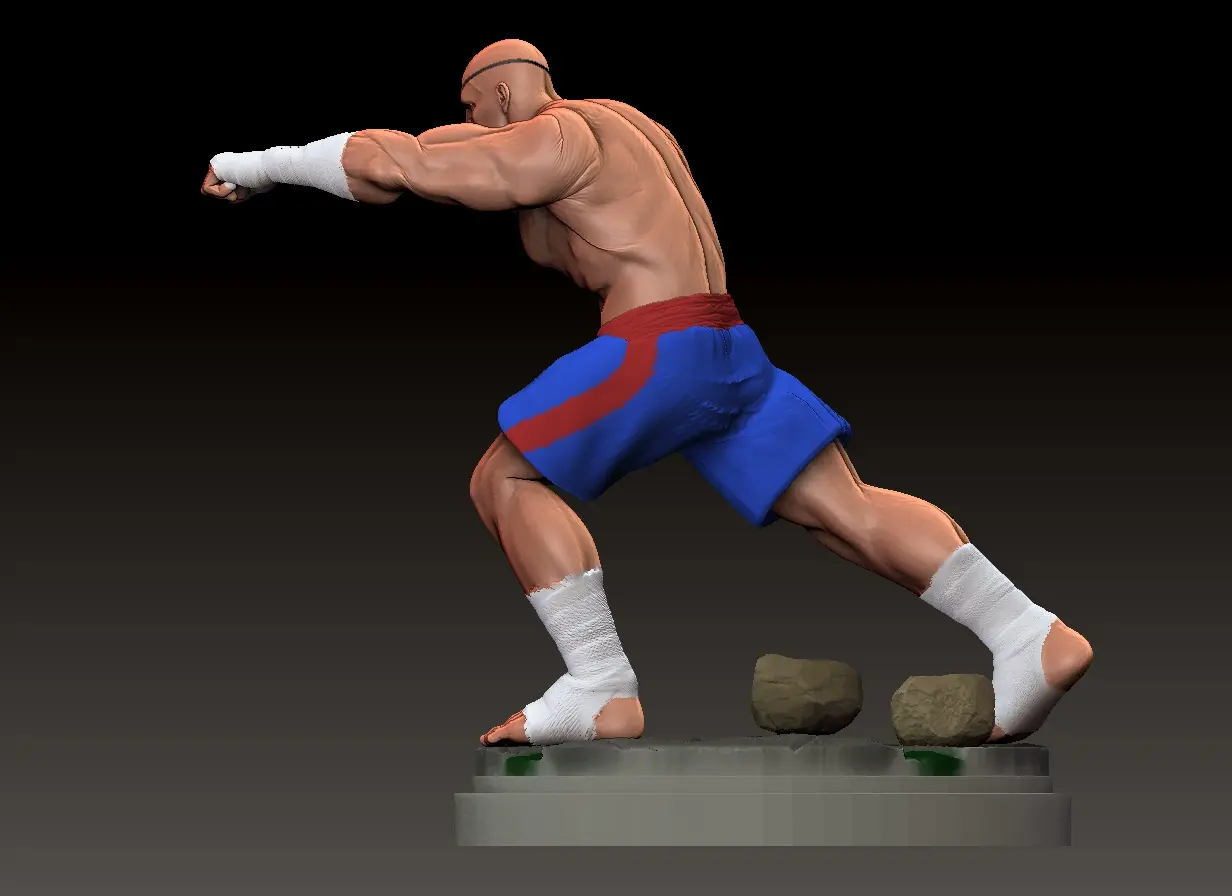 Sagat (Classic) figure from Street Fighter Saga