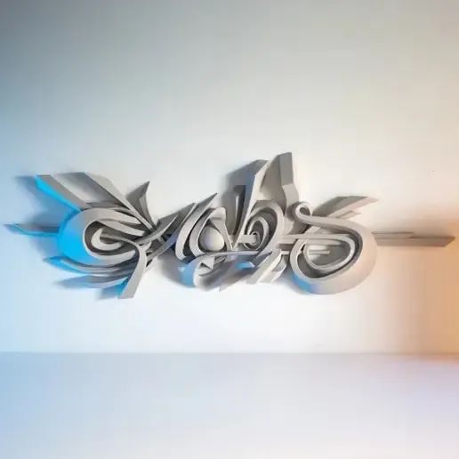 GENGHIS 3D GRAFFITI WALL ART