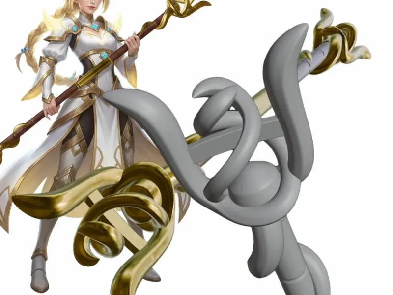 Lux's staff, a weapon from League of Legends, for cosplay.