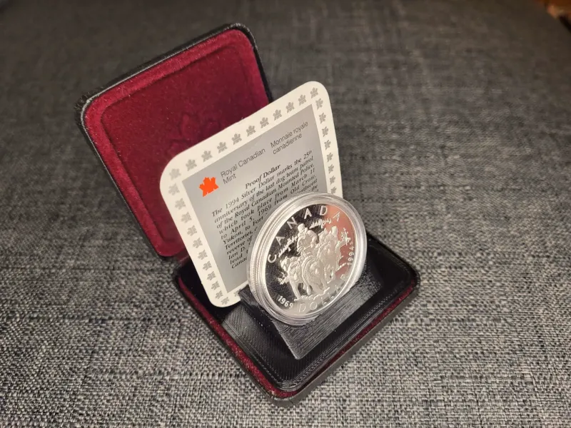 Canadese zilveren dollar displaystandaard