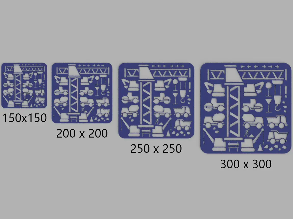 Construction Site Stencil / Drawing Templates
