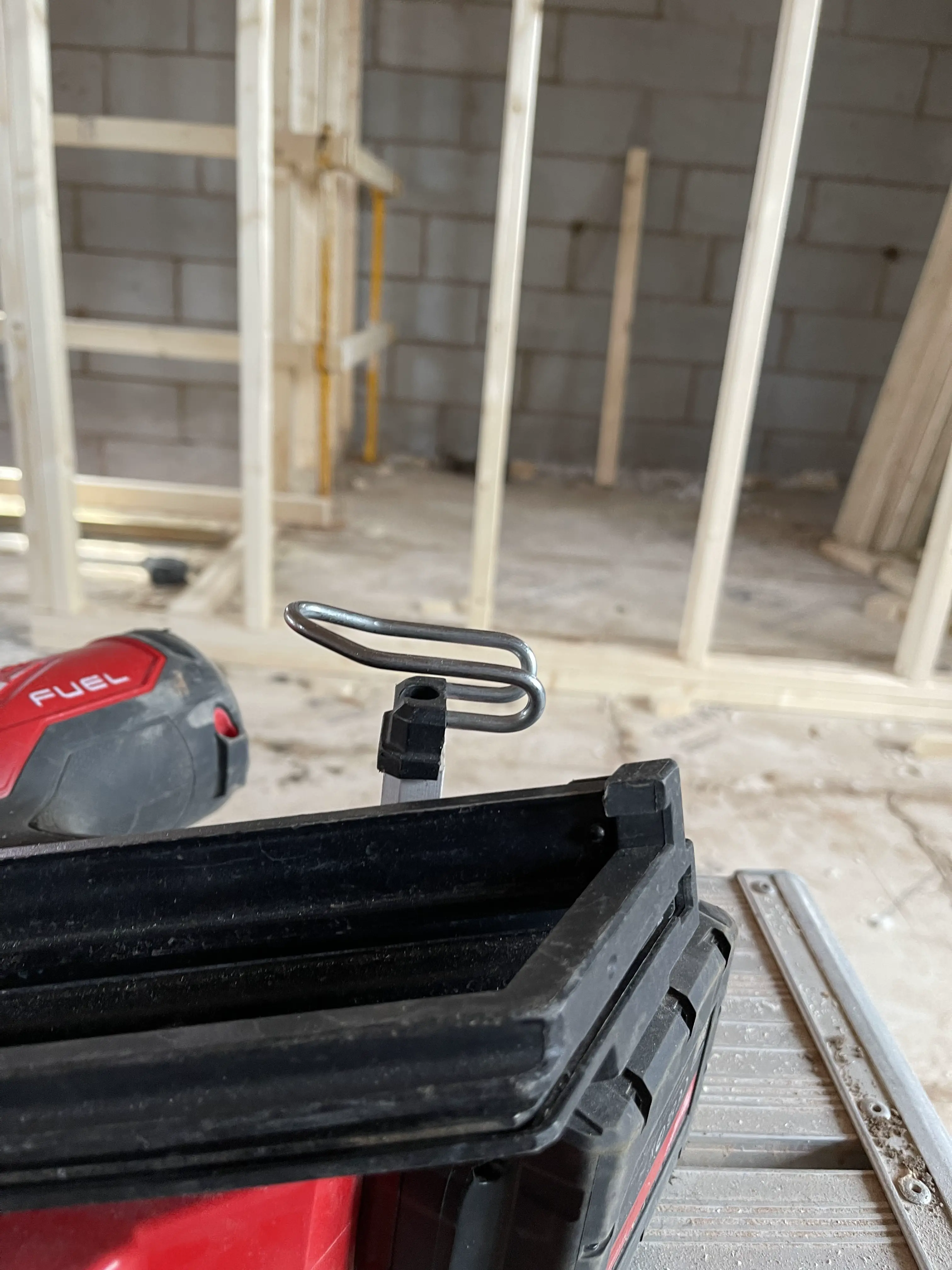 Milwaukee m18 fuel nail gun belt hook extension