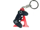 Custom Letter Gamer PS4 Controller Keychain-1