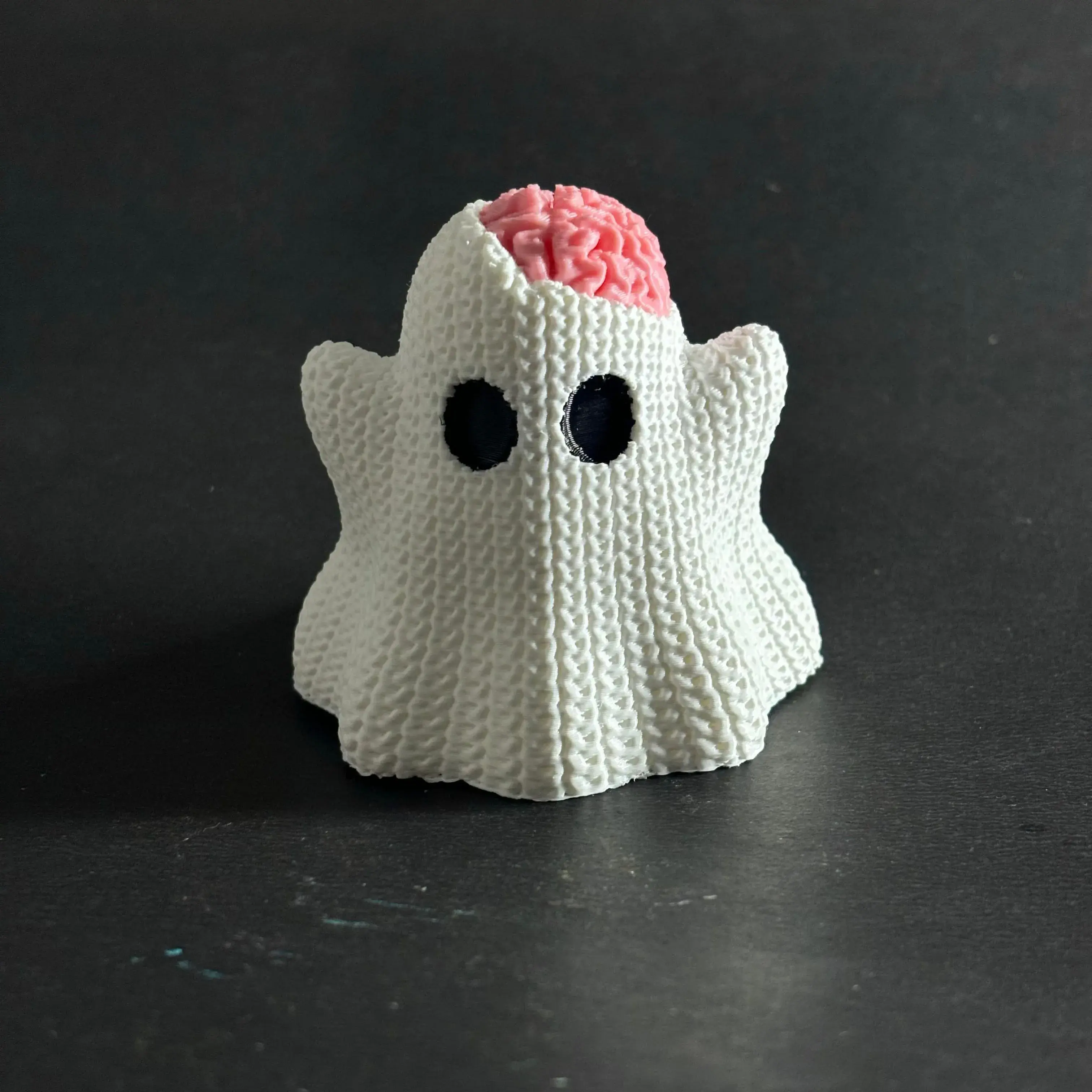 Knitted Ghost With Brain