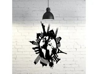 Traveling World Wall Sculpture 2D