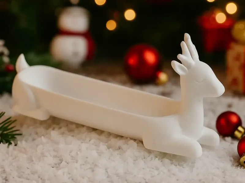 Christmas Deer Tray – Minimalist Reindeer Holder