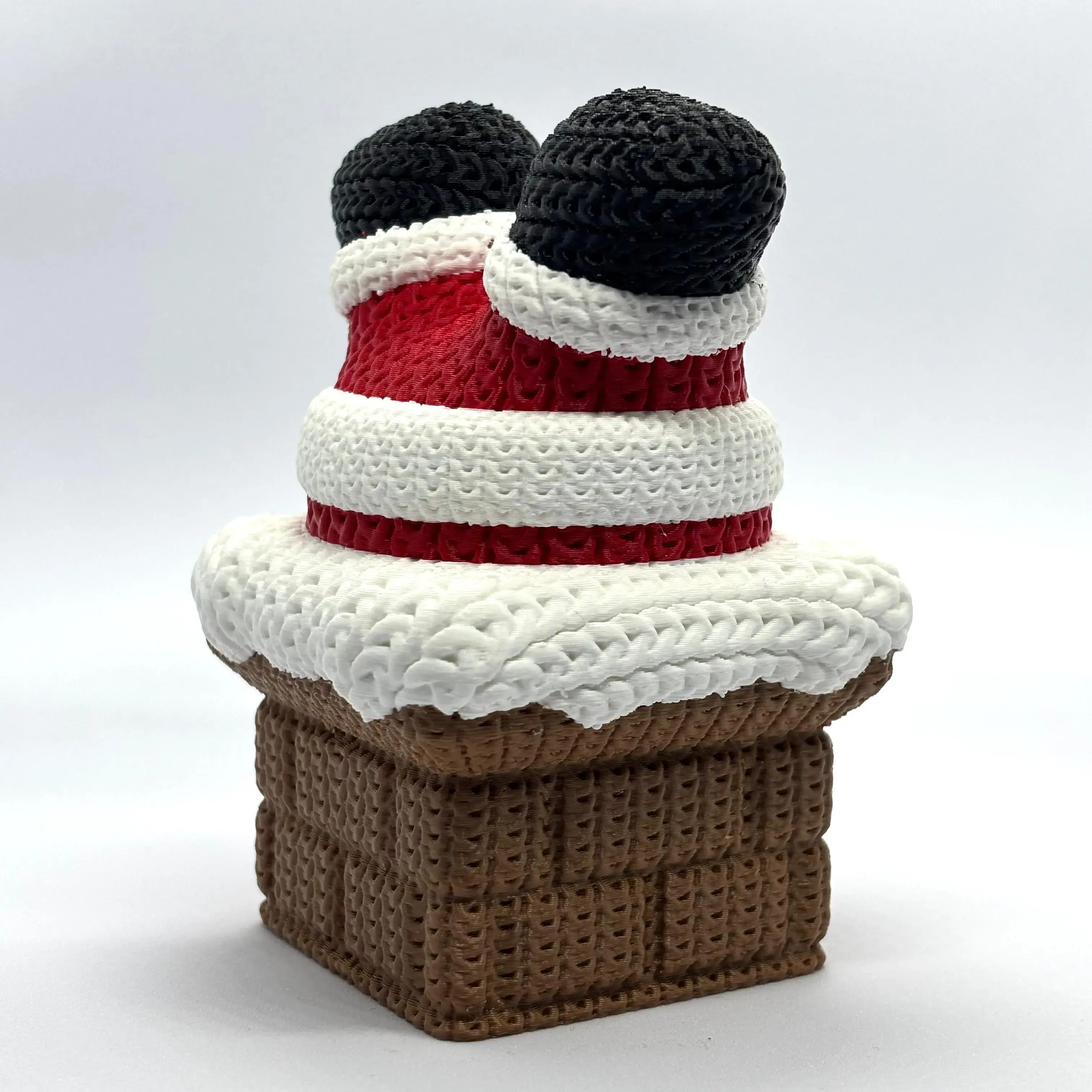 Knitted Santa In Chimney