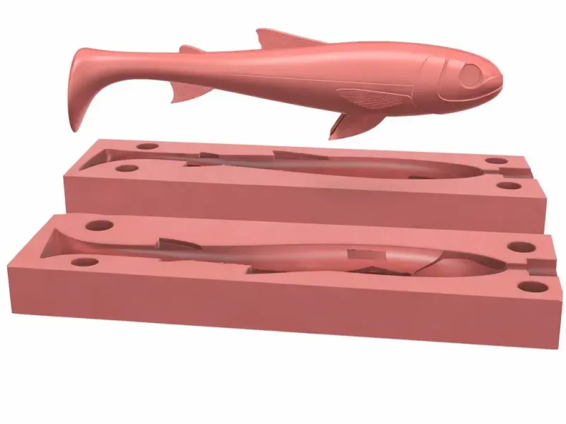 softbait shad lure mold plus master