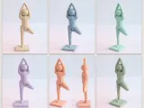 Low-Poly Tree Pose Yoga Figure | Faceted Balance Sculpture-2
