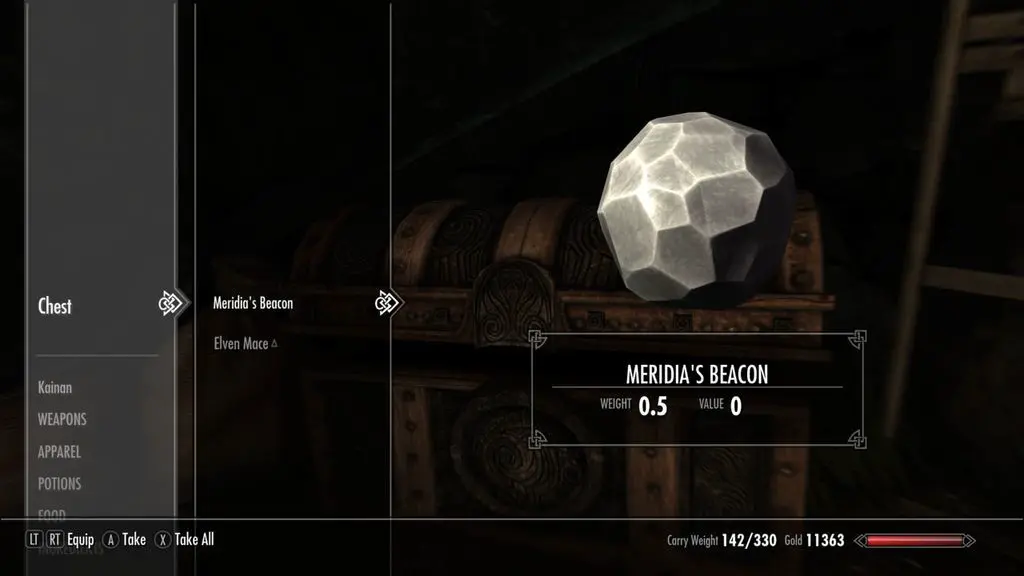 meridia's beacon skyrim