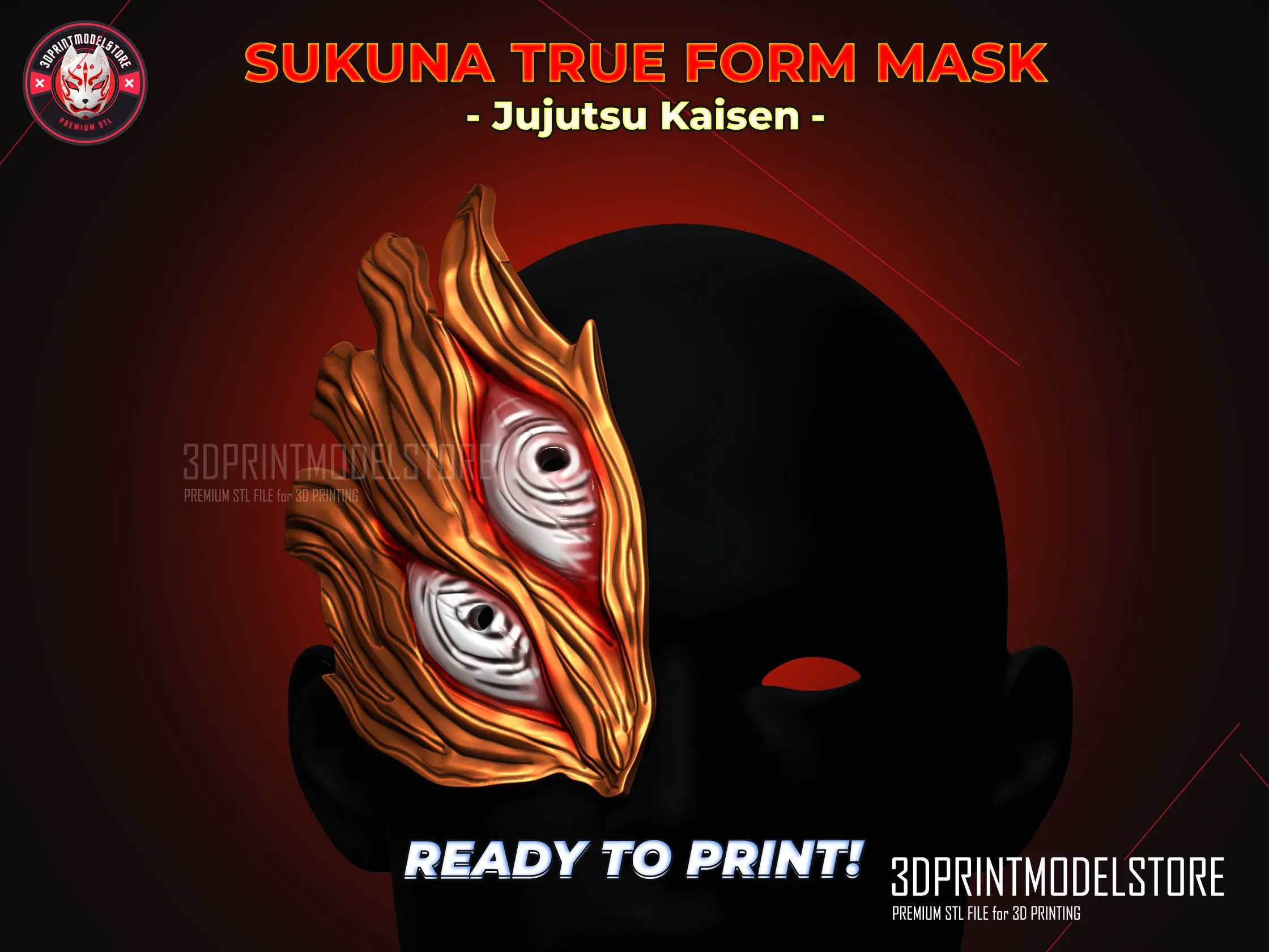 Maschera Sukuna True Form - Maschera Jujutsu Kaisen Cosplay
