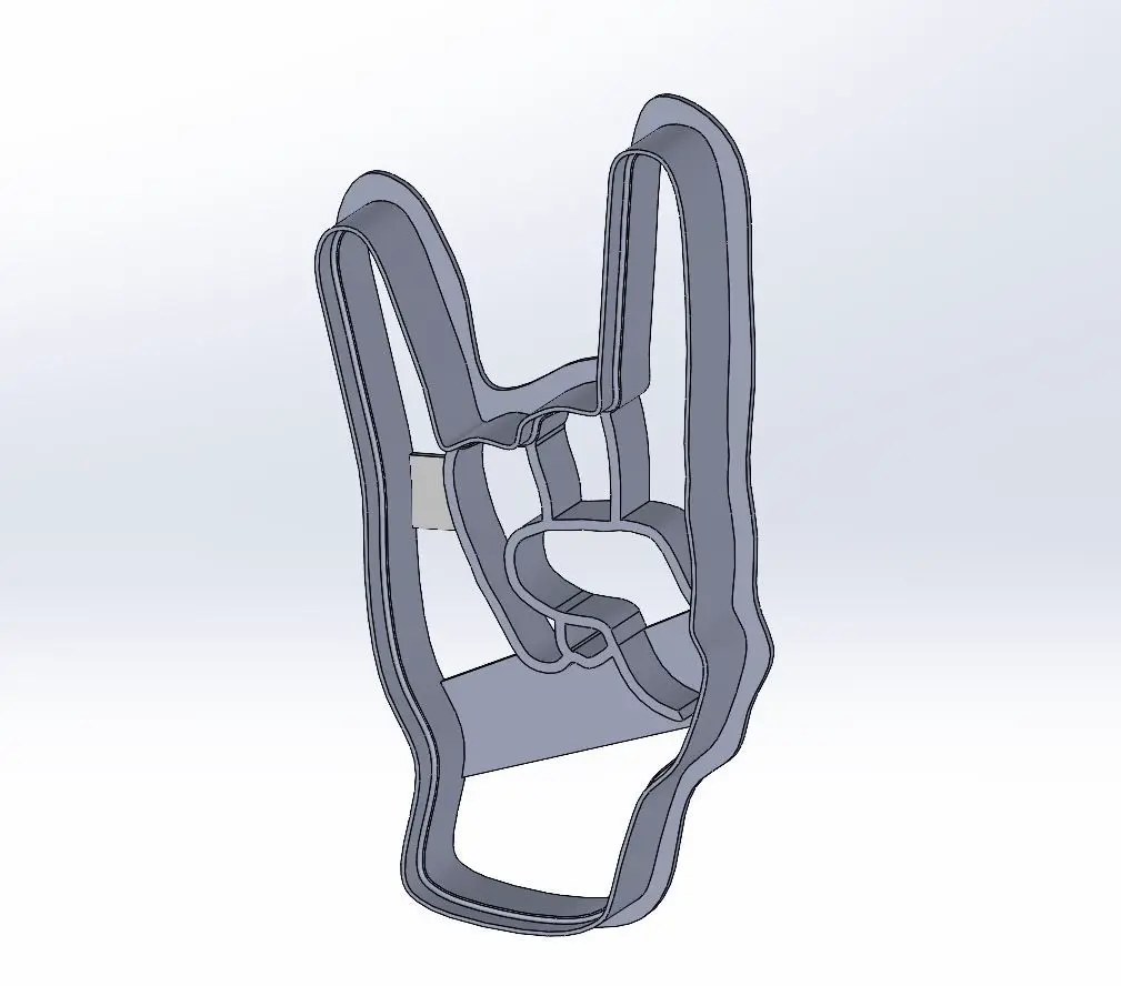 Rock hand cookie cutter about 90x40mm