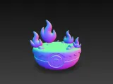 Pokemon Fire Base/stand for Chibi Pokemon models-1