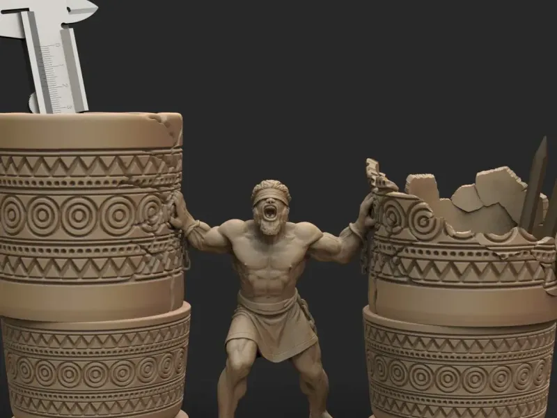 Samson vs Dagon pens holder