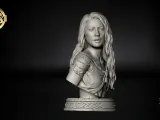 Laufey The Just Bust STL Faye God of War 3D Printable Model-2