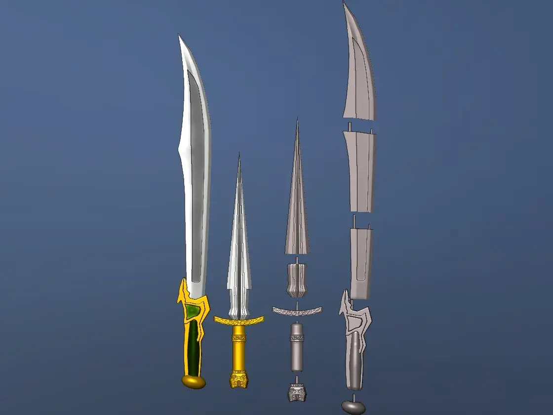 Loki Dagger and Sylvie Blade - REAL SIZE COSPLAY FILE