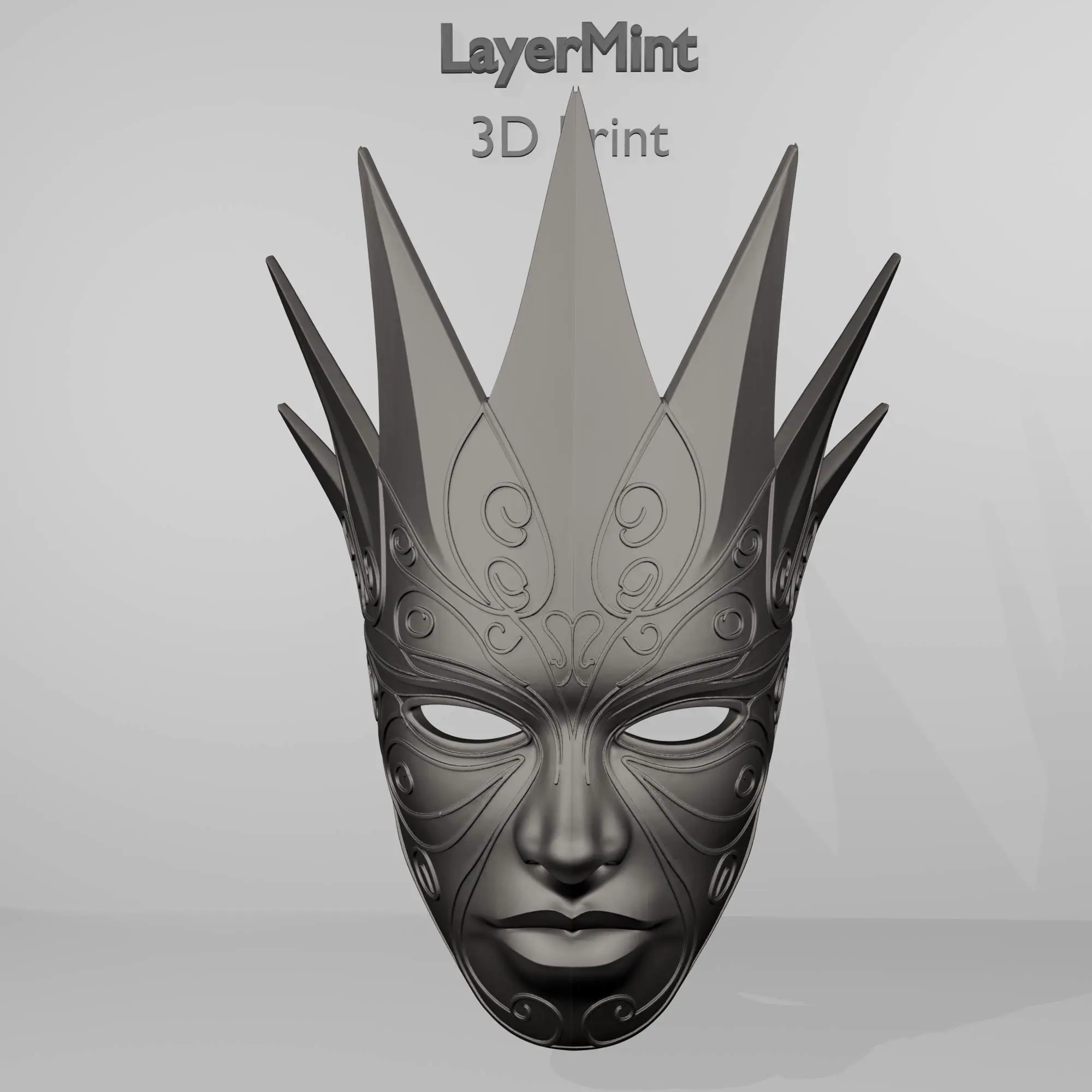 Dark Spiked Fantasy Mask – 3D Printable STL File