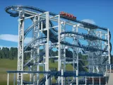 3D Roller Coaster Flashback Track Model-2