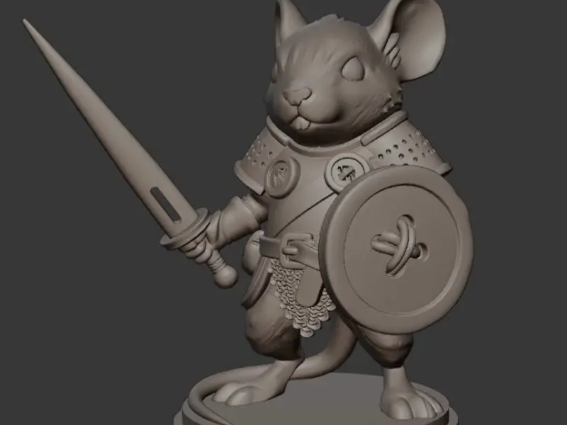 Warrior Mouse - Mausritter Miniature