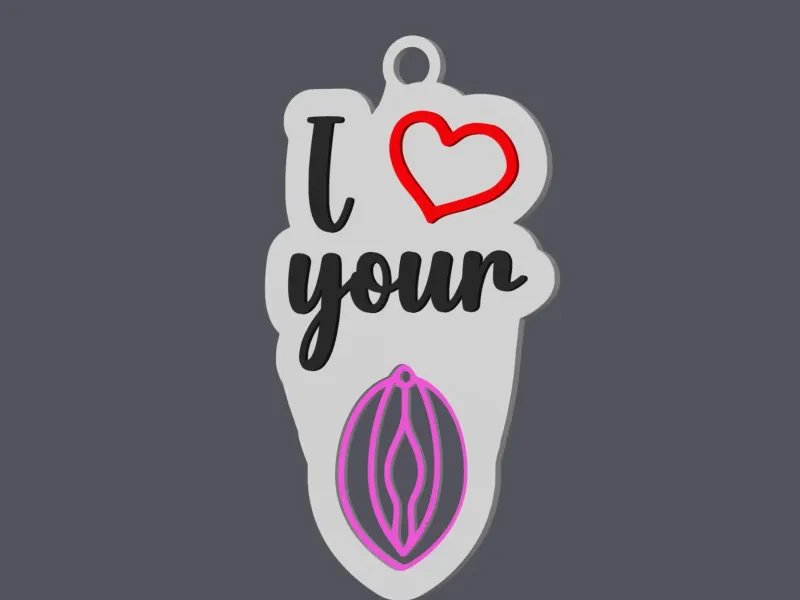 I Love Your Vagina - Keychain v2