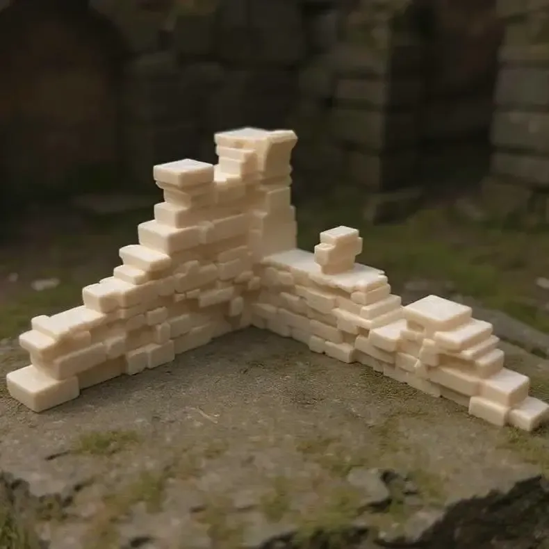 Ruined corner wall - scatter terrain
