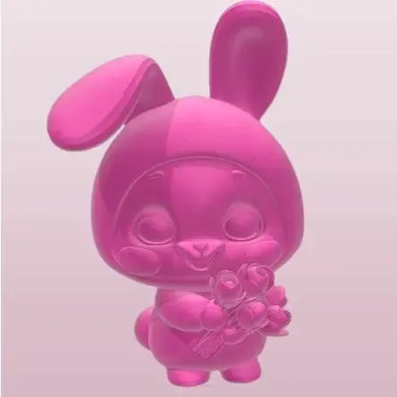 bunny cute flowers